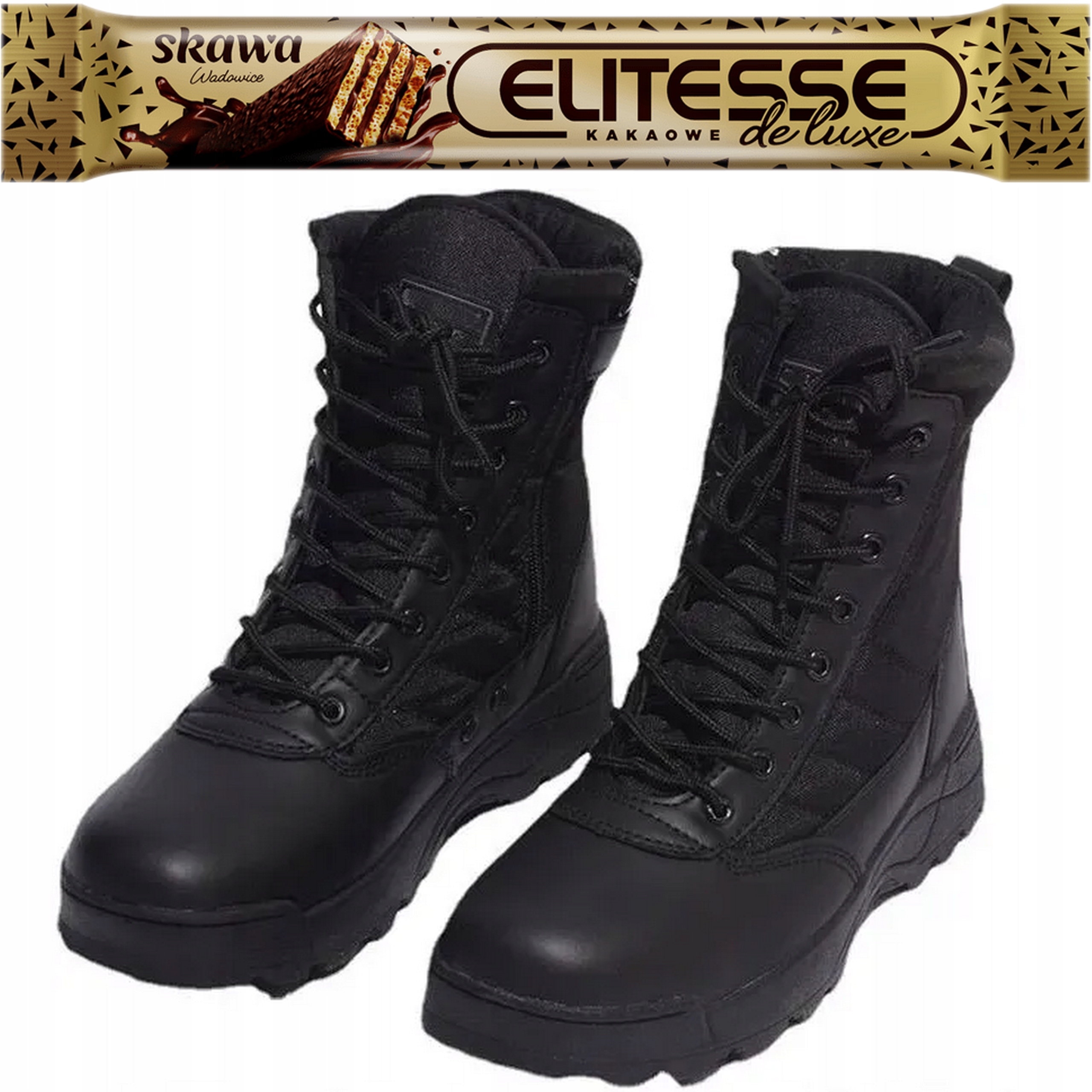 Taktické vojenské horské trekové boty Grom Swat VEL.43 Černé Nové