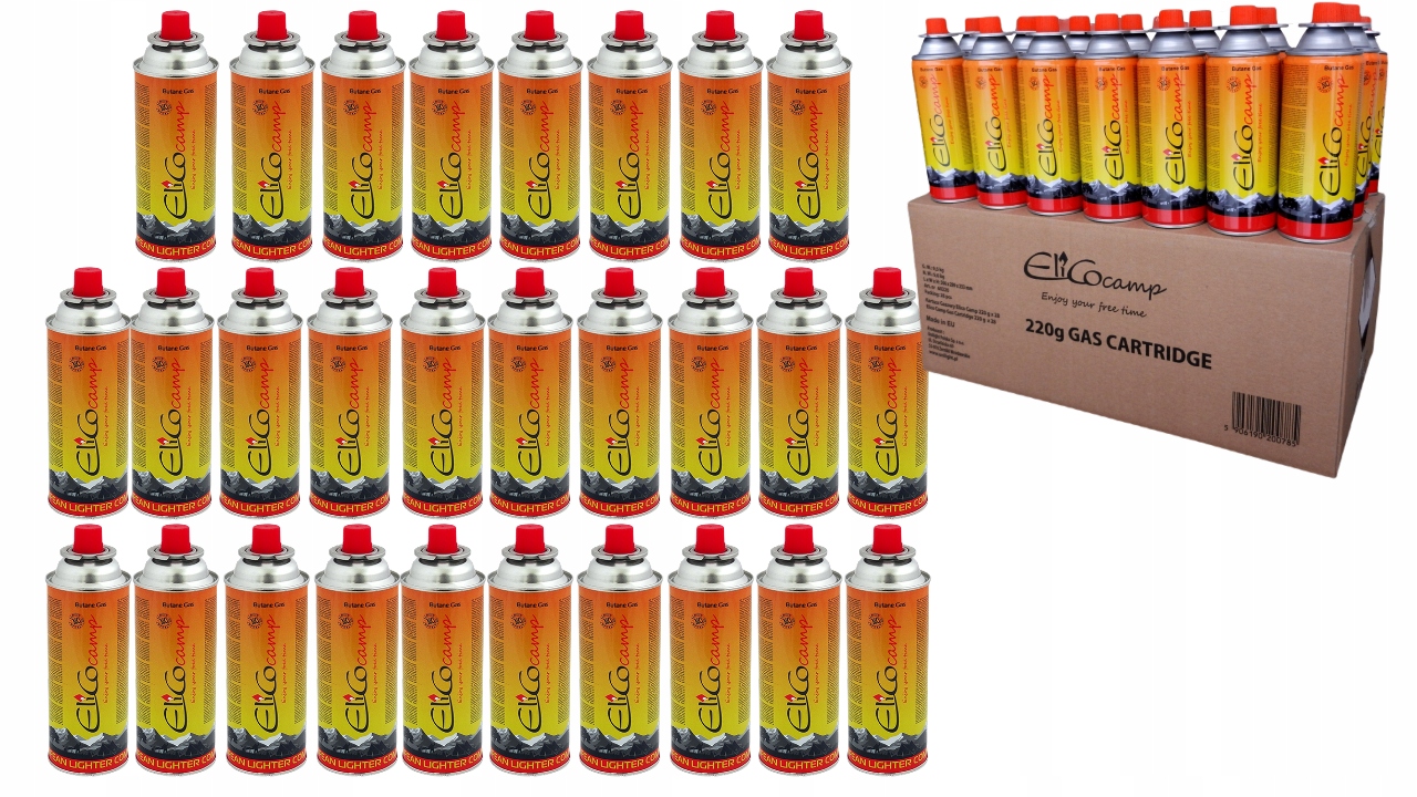 Kartuš Plynová bombička Karton 28 ks 220 g 393 ml. Do sporáku Hořák