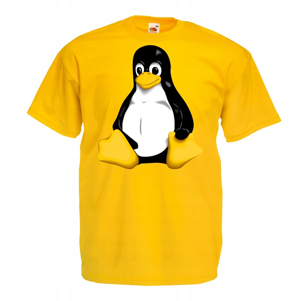 

Koszulka tux pingwin linux S żółta