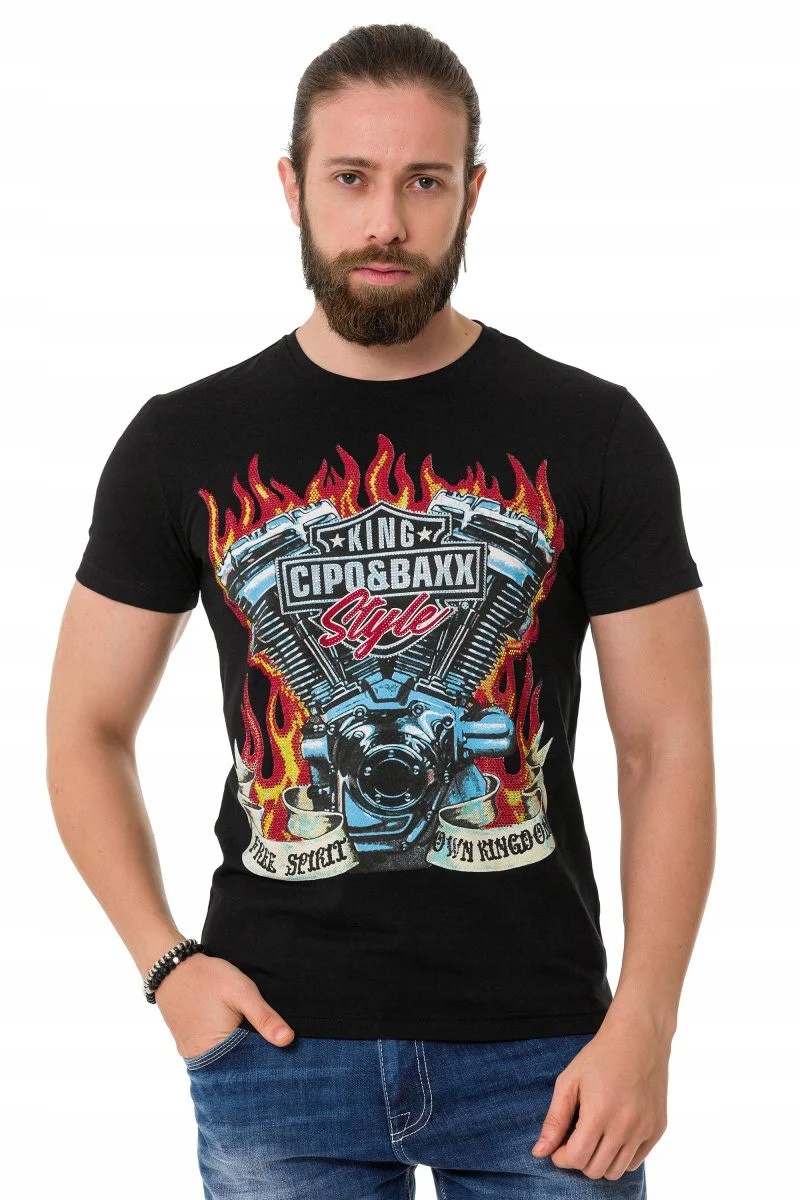 Cipo & Baxx tričko pánské CT730 L černá