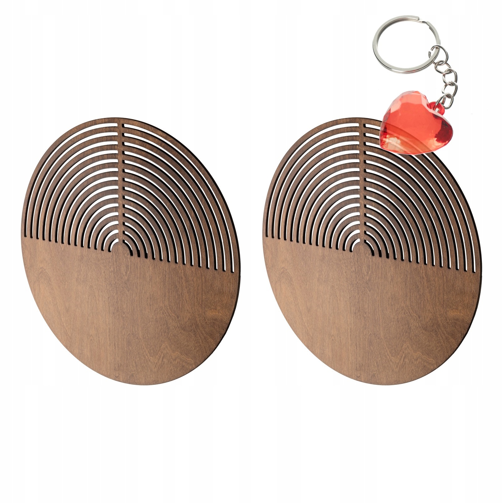 Tk Lighting Sada 2 x nástěnná lampa Lunar Wood 11015