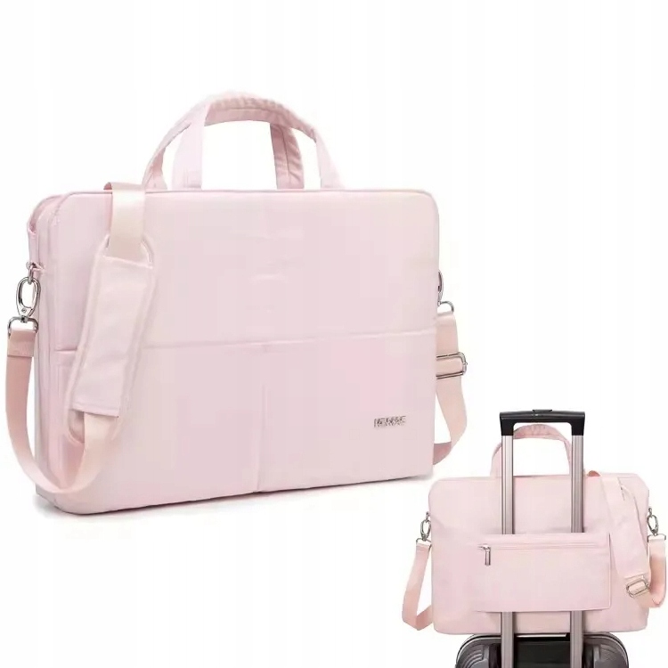 Damska Torba na laptopa 15,6 Kinmac KC27 kieszenie antywstrząsowa różowa