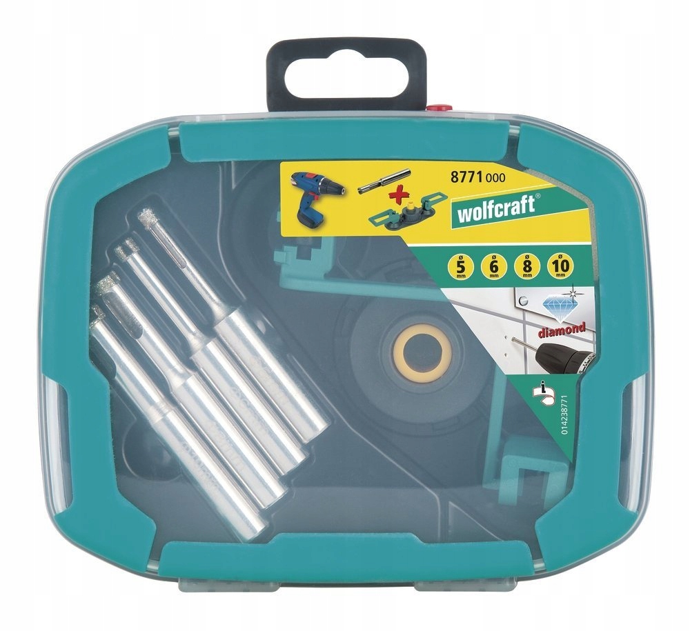 Wolfcraft sada diamantových děrovaček Ø 5 6 8 10 mm č. 8771000