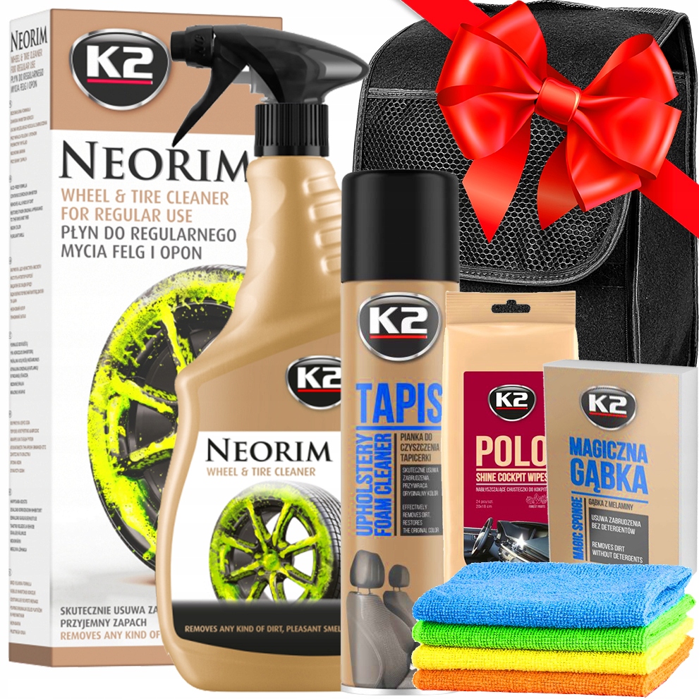 Zestaw Kosmetyków K2 Do Pielęgnacji I Czyszczenia Auta Samochodu Kuferek