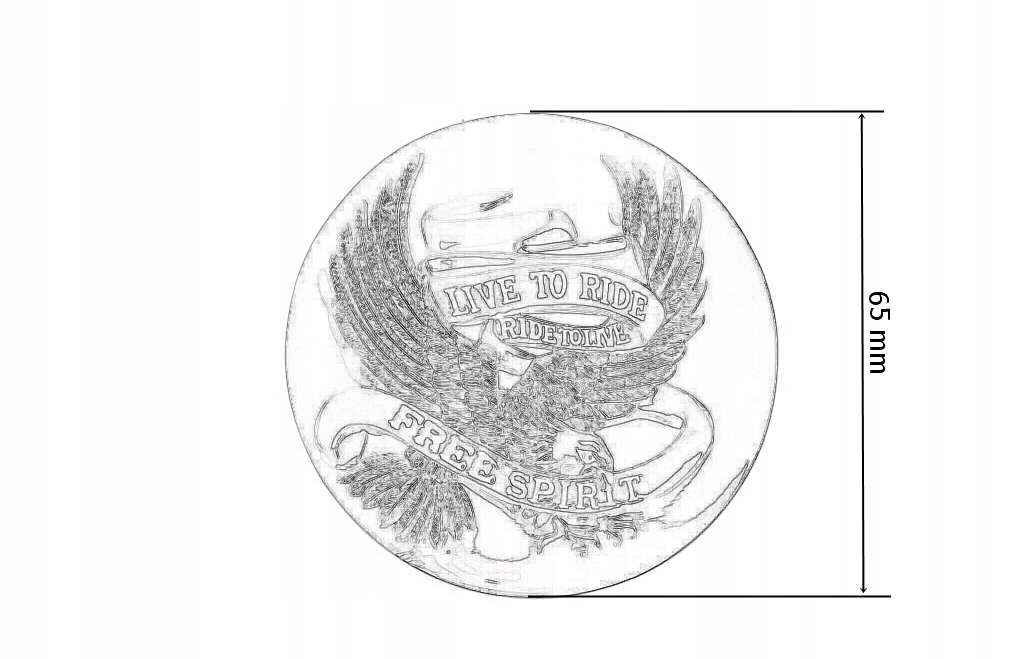 NAKLEJKA METALOWA ORZEŁ YAMAHA VIRAGO 750/1100 (15710) EAN (GTIN) 5906130136464