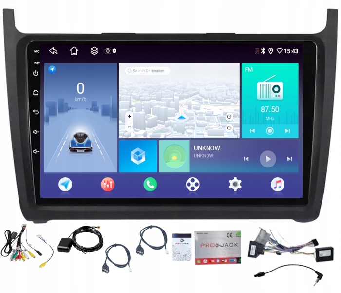 Rádio Navigácia Android Carplay Vw Polo 2008-2020 4GB 64GB Sim