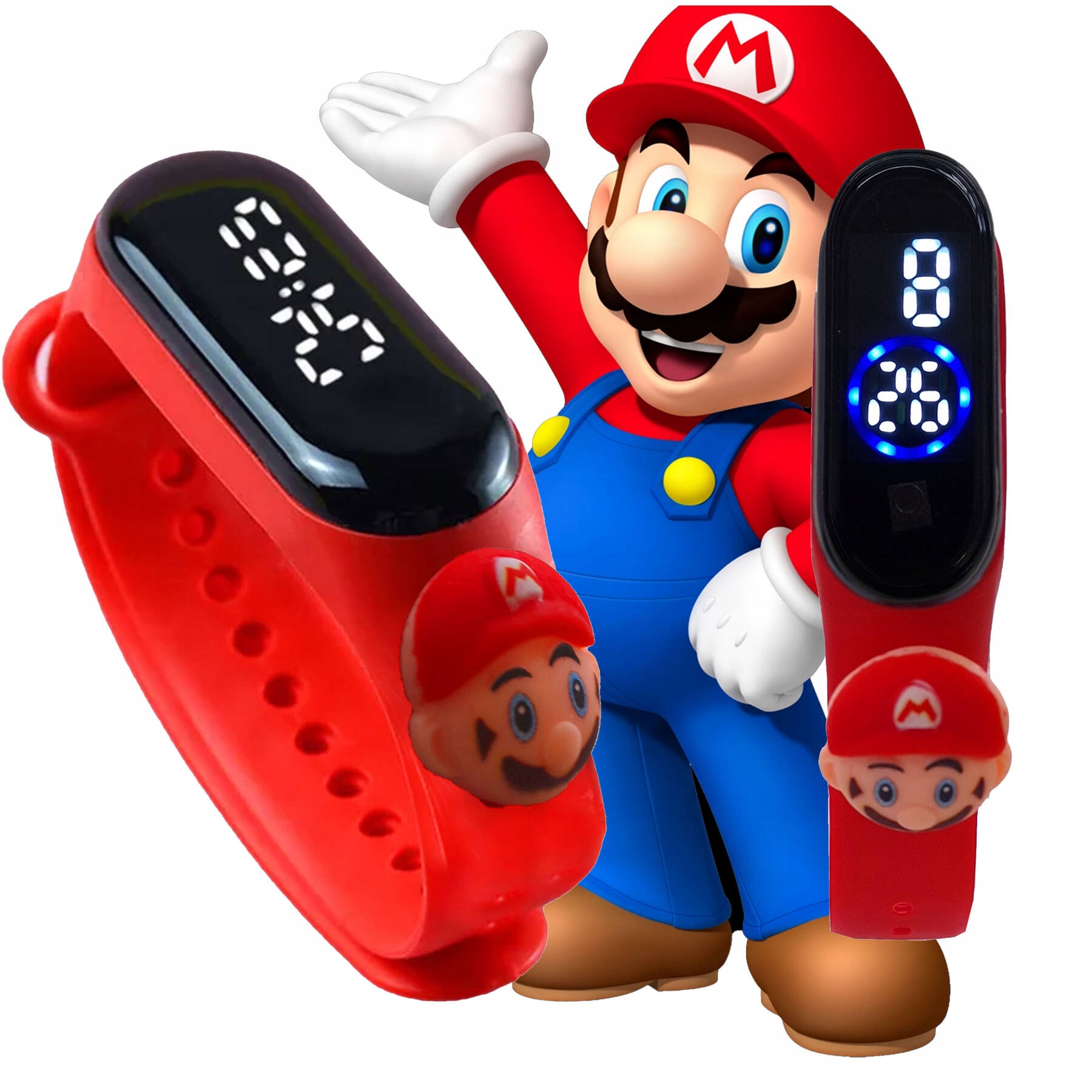 ZEGAREK LED SUPER MARIO DZIECIĘCY CYFROWY KOLOROWY BOHATERSKI AKCENT Marka Inna marka