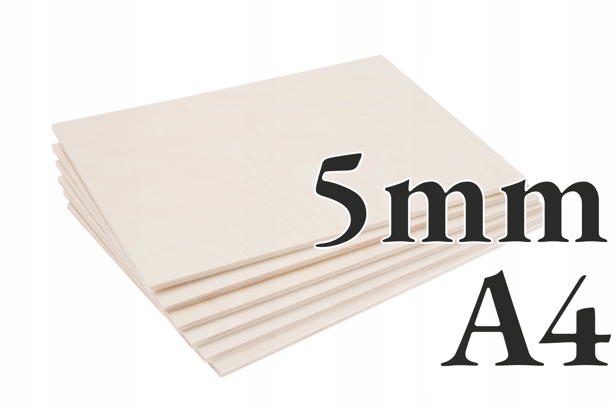 

6x Sklejka Brzozowa 5mm A4 297x210 Onlywood