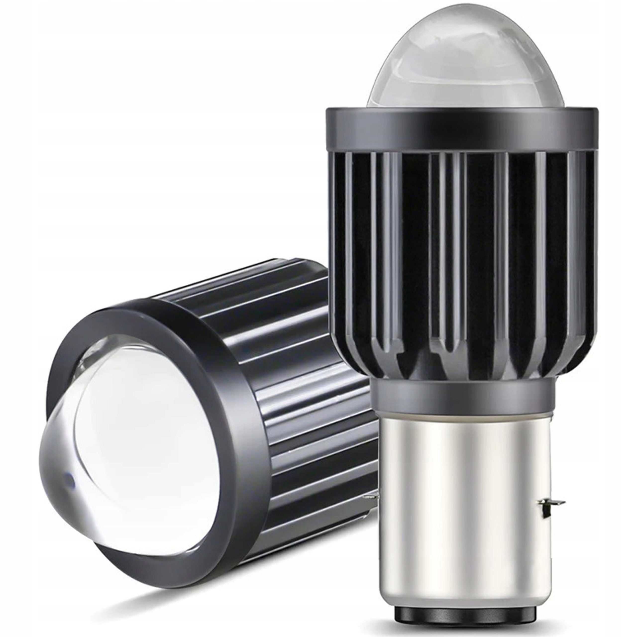 Żarówka Led BA20D motocyklowa 6000K soczewka do motocykla motoru 35/35W