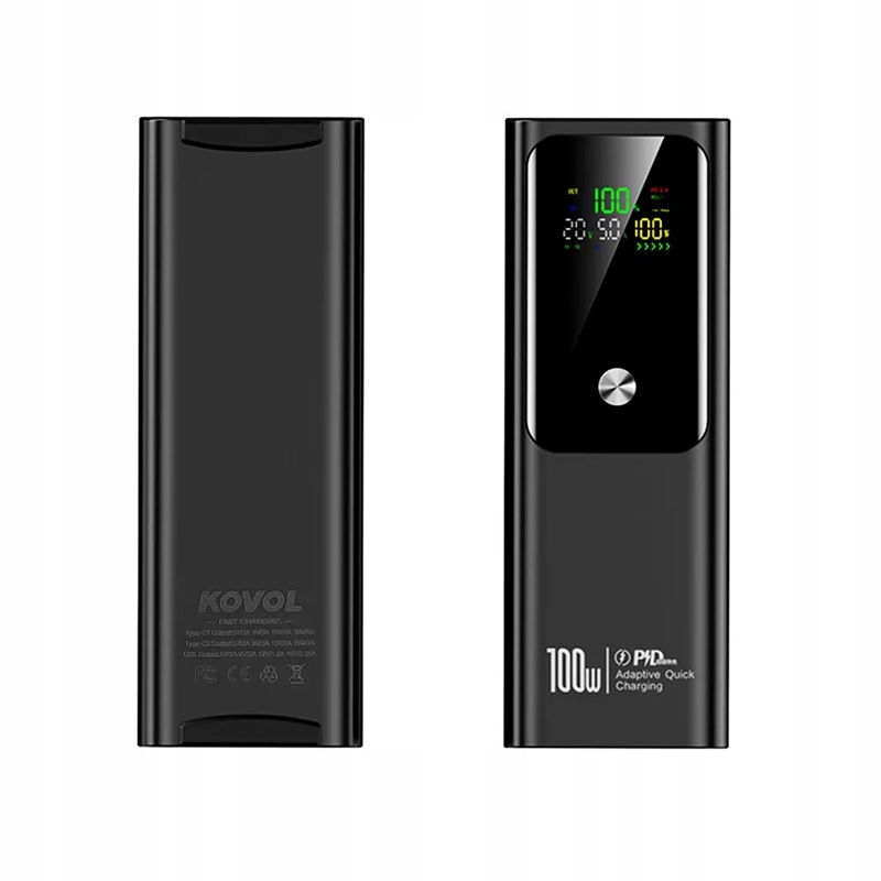 Mobilní powerbanka 20000 mAh 100 W, malá velikost, velký výkon