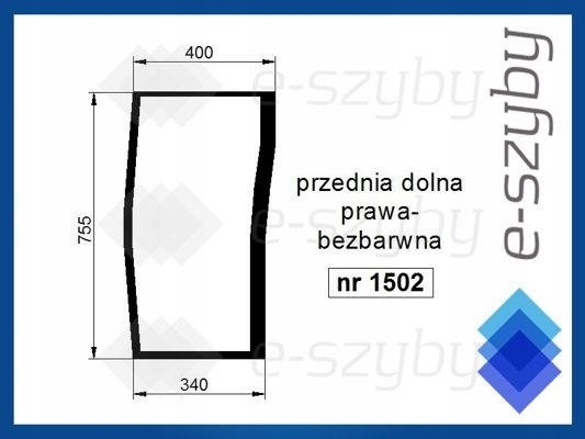 sklo Mf série 4200 4300 přední spodní pravé