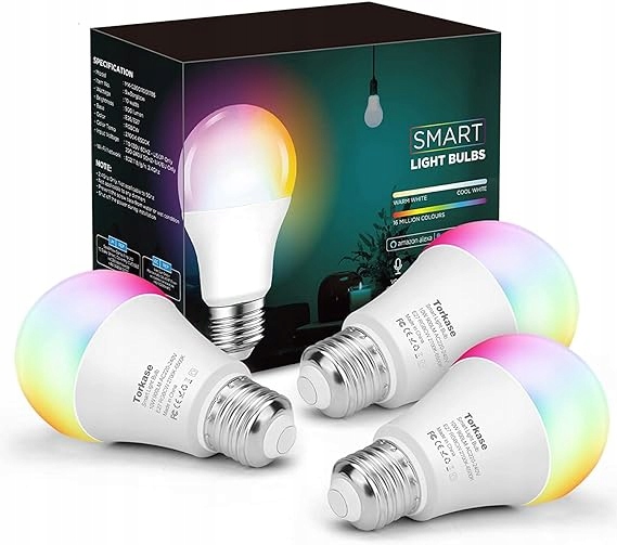 3 sztuki inteligentna żrówka Alexa sterowana głosem Smart Light bulbs