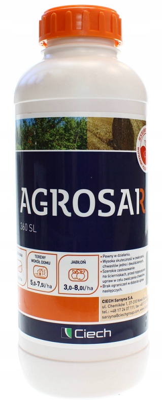 AGROSAR 360 SL 1L ŚRODEK CHWASTOBÓJCZY NA CHWASTY (Oprysk środek