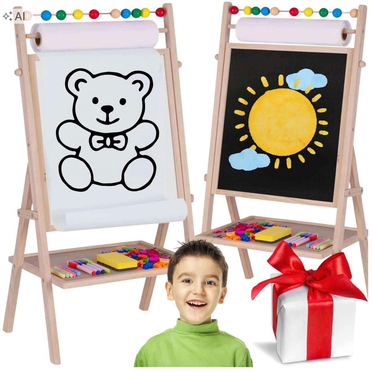 Tablica Edukacyjna Dla Dziecka Dzieci +3 Papier Do Rysowania Pisania Zestaw