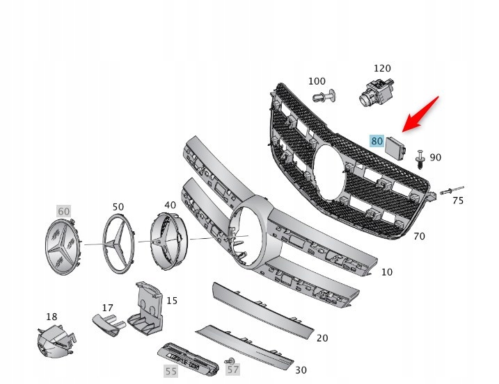 Radarový Senzor Mercedes Mercedes Oe A0009055103