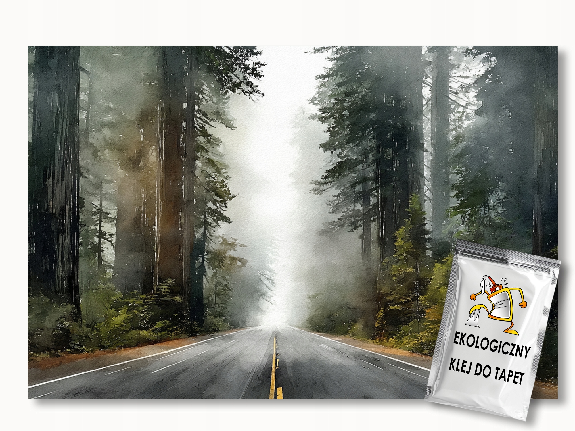 Fototapeta Flizelina Krajina Les Mlha Tajemná Cesta Silnice 300x250 155g