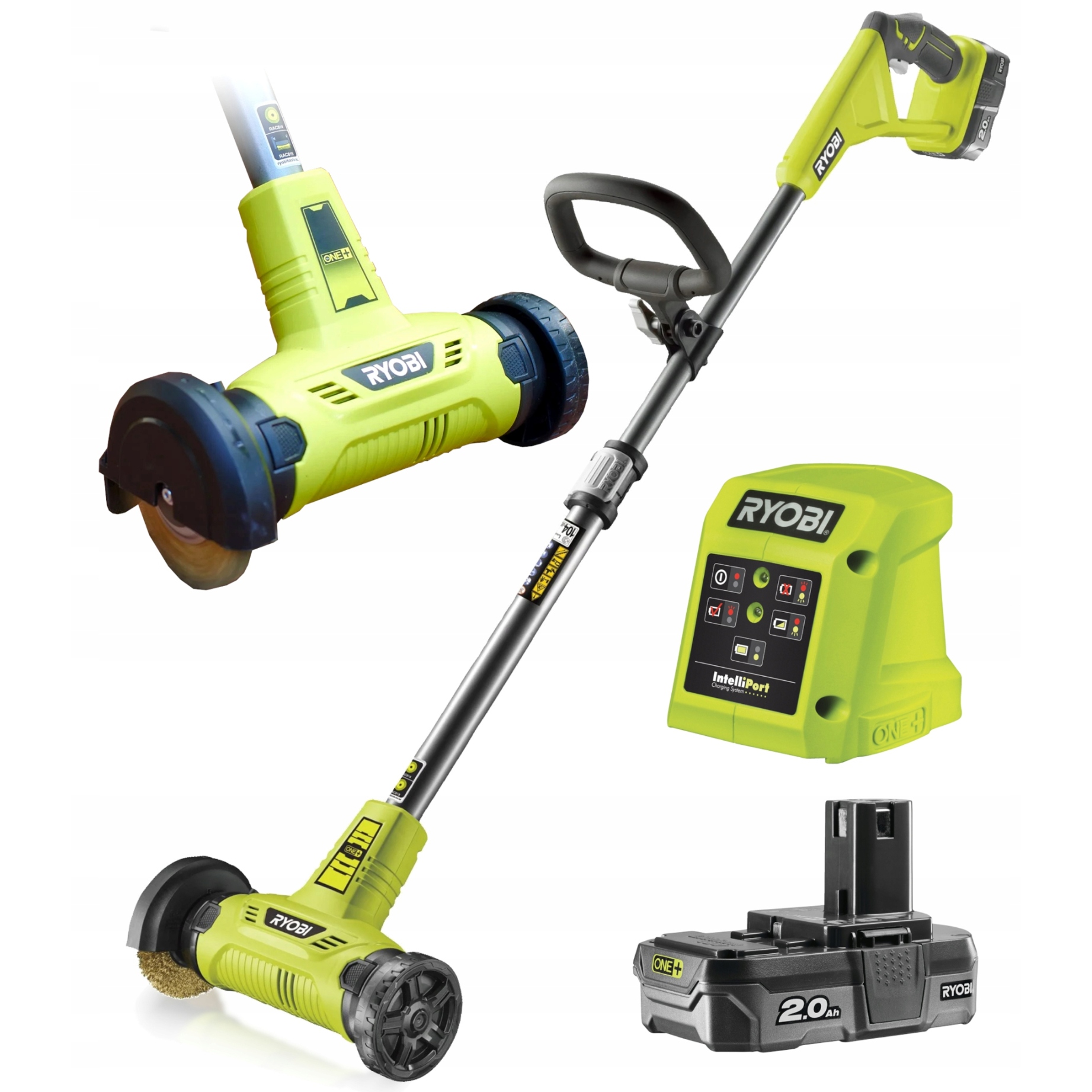 Ryobi Urządzenie do czyszczenia fug w kostkach brukowych One+ 2Ah Ład