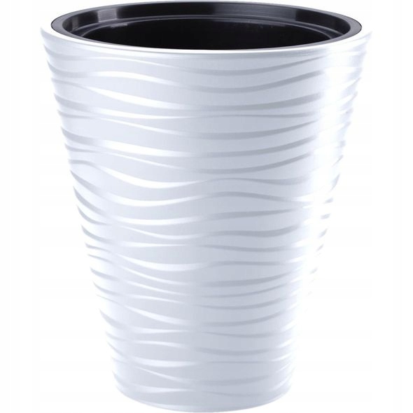 

Donica Doniczka Sahara 3D Z Wkładem H44 FI40 Biały