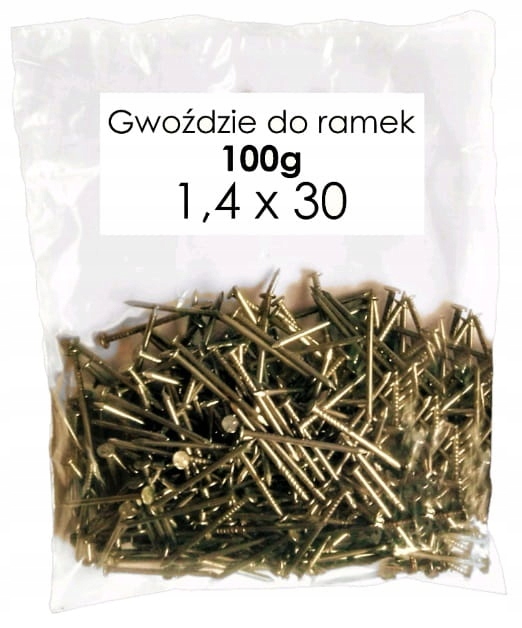 GWOŹDZIE 1,4x30 opakowanie 100g do zbijania RAMEK gwoździe
