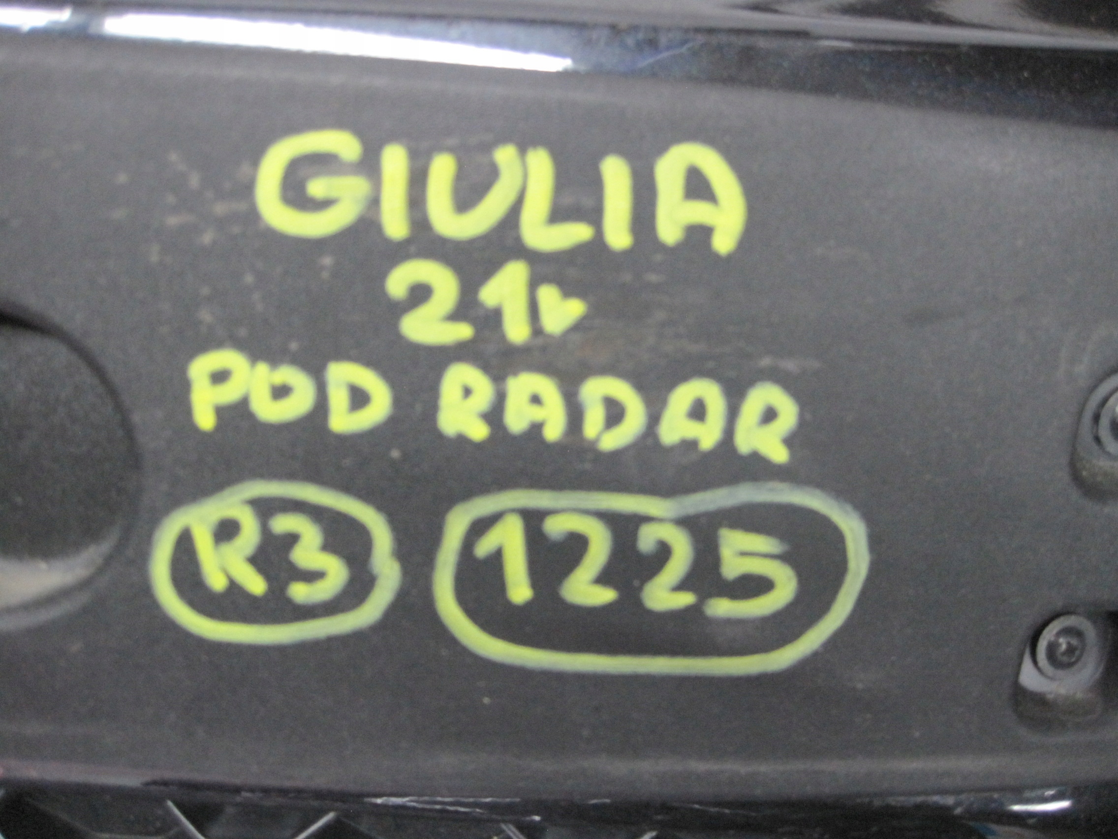 bumper ALFA ROMEO GIULIA 21r below RADAR front front