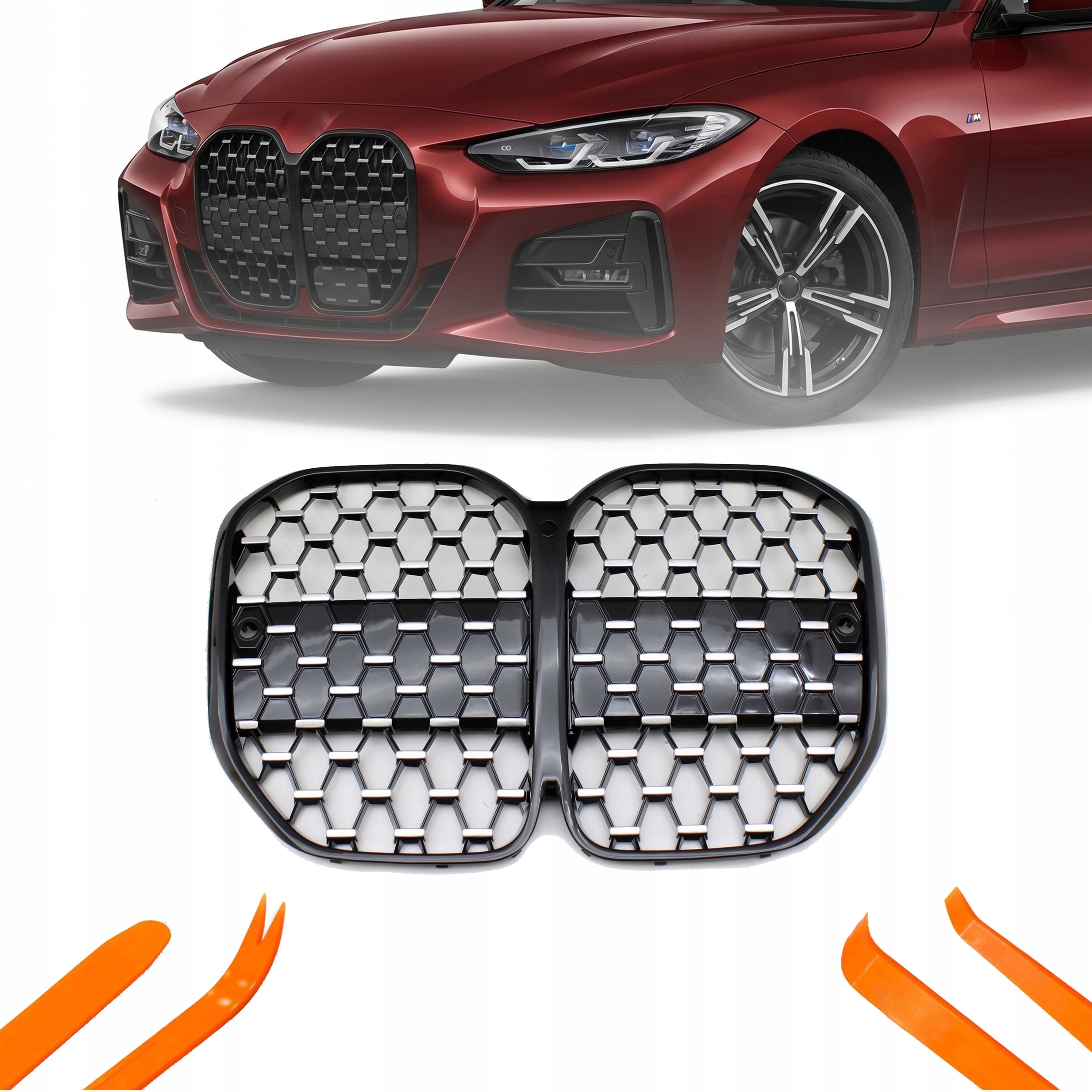Přední Atrapa Bmw 4 G22 2D 2021- Gril Mřížka Ledvinka Lesk
