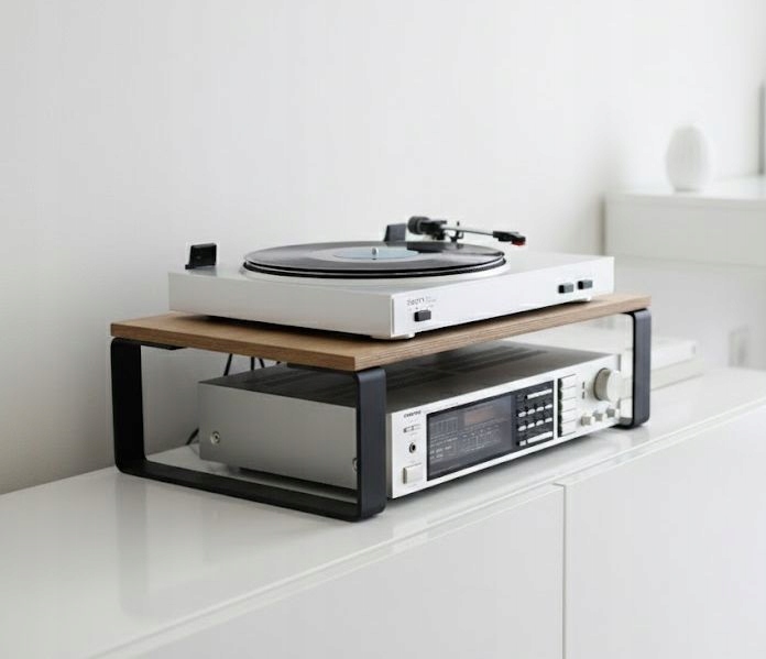 Stojan gramofon zesilovač přehrávač stojan stolek regál vinylové desky