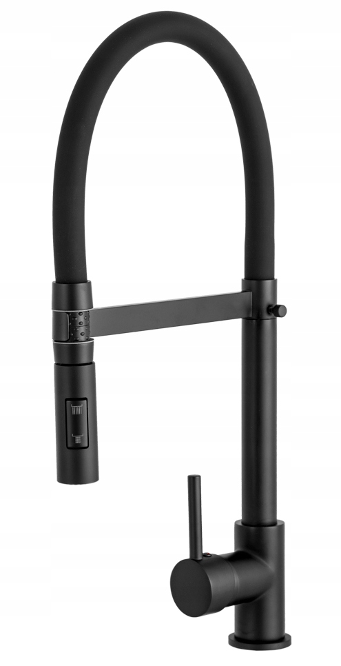 Kuchynská Batéria Čierna, Pružný Výtok Vento, Ohybný Kohútik
