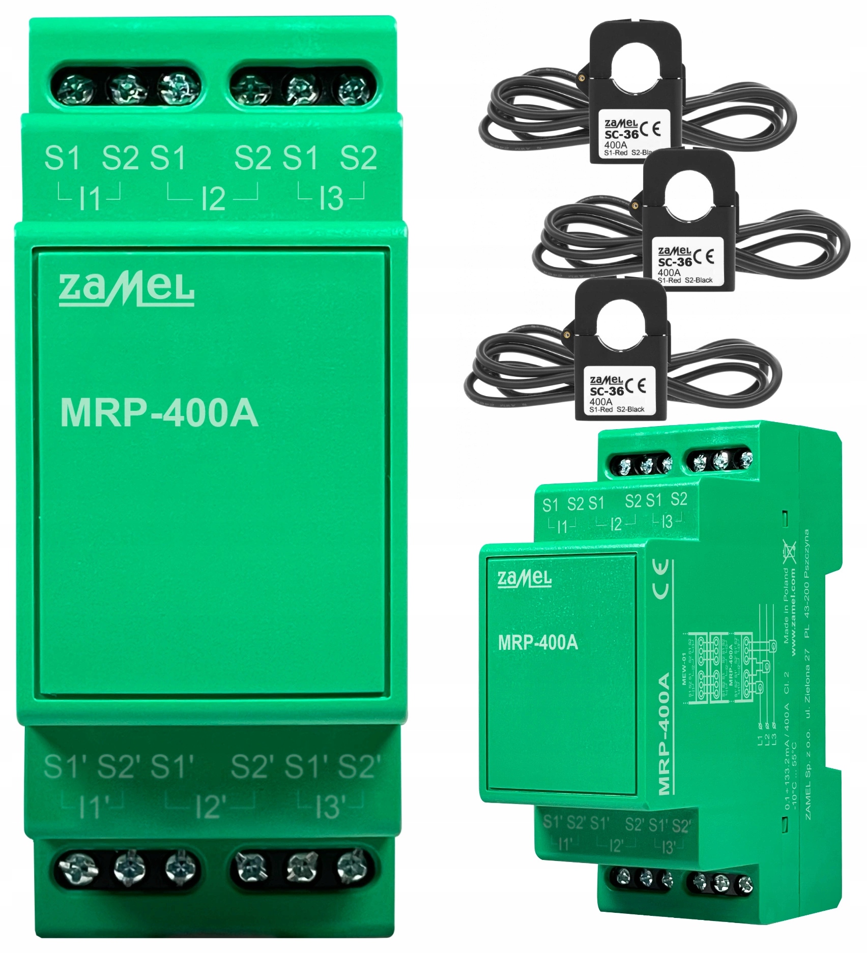 Zamel Modul rozšírenia prevodníkov 400A pre MEW-01 s prevodníkmi 3xSC36