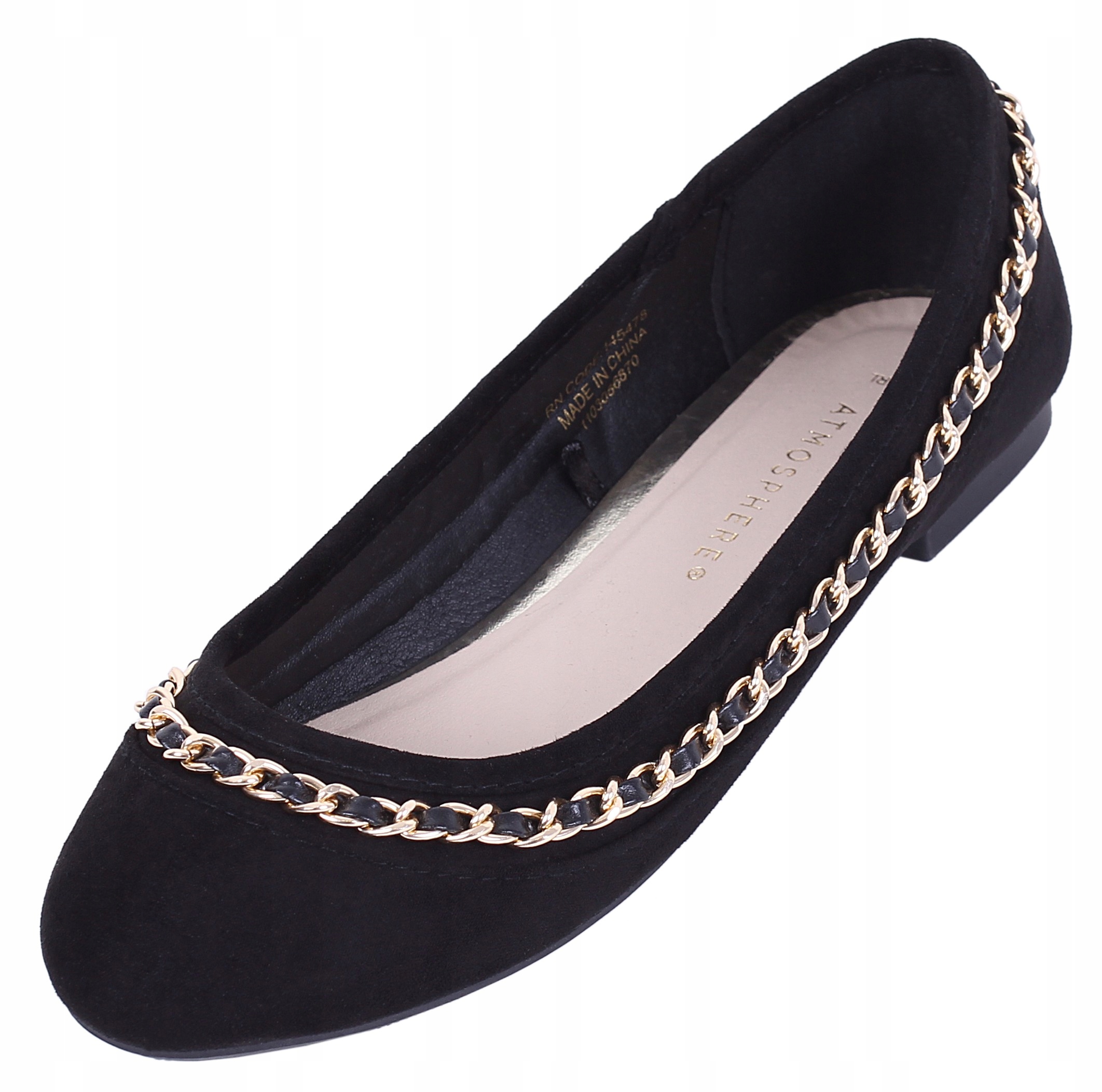 

Czarne, zamszowe balerinki Primark 40/41