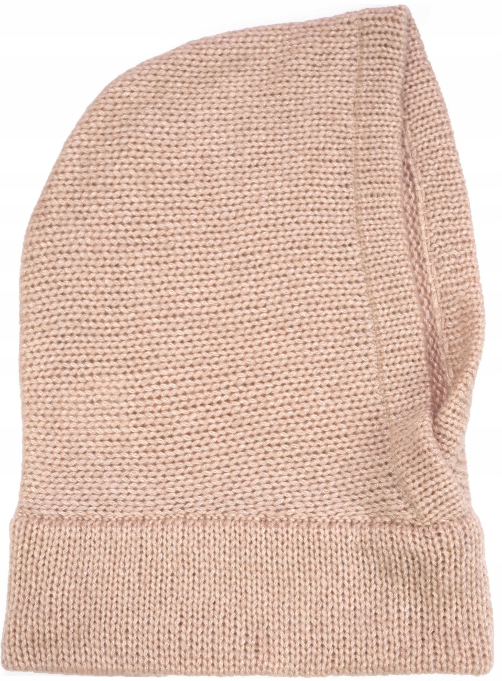 Dámská čepice Balaclava Kopica – kapuce místo čepice, polský merino Světle růžová