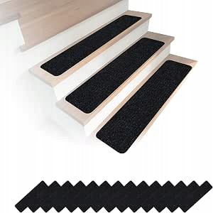 Samolepicí rohože na schody Relaxdays, obdélníkové, sada 16 kusů/ r805S