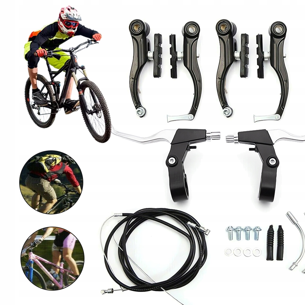 ZESTAW HAMULCÓW ROWEROWYCH, DŹWIGNIA HAMULCA PALCOWEGO, DO JAZDY W GÓRACH