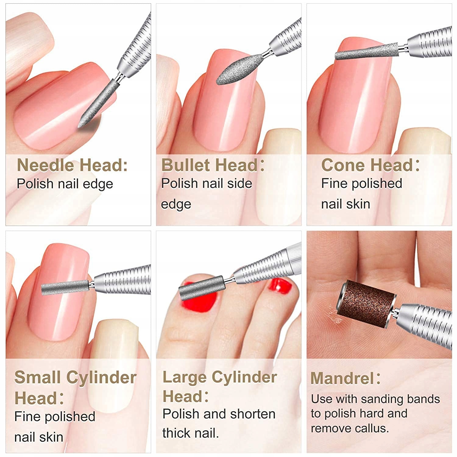 JD700 Frezarka Do Paznokci 30000 Obr/Min Zestaw Manicure Pedicure — miniatura 9