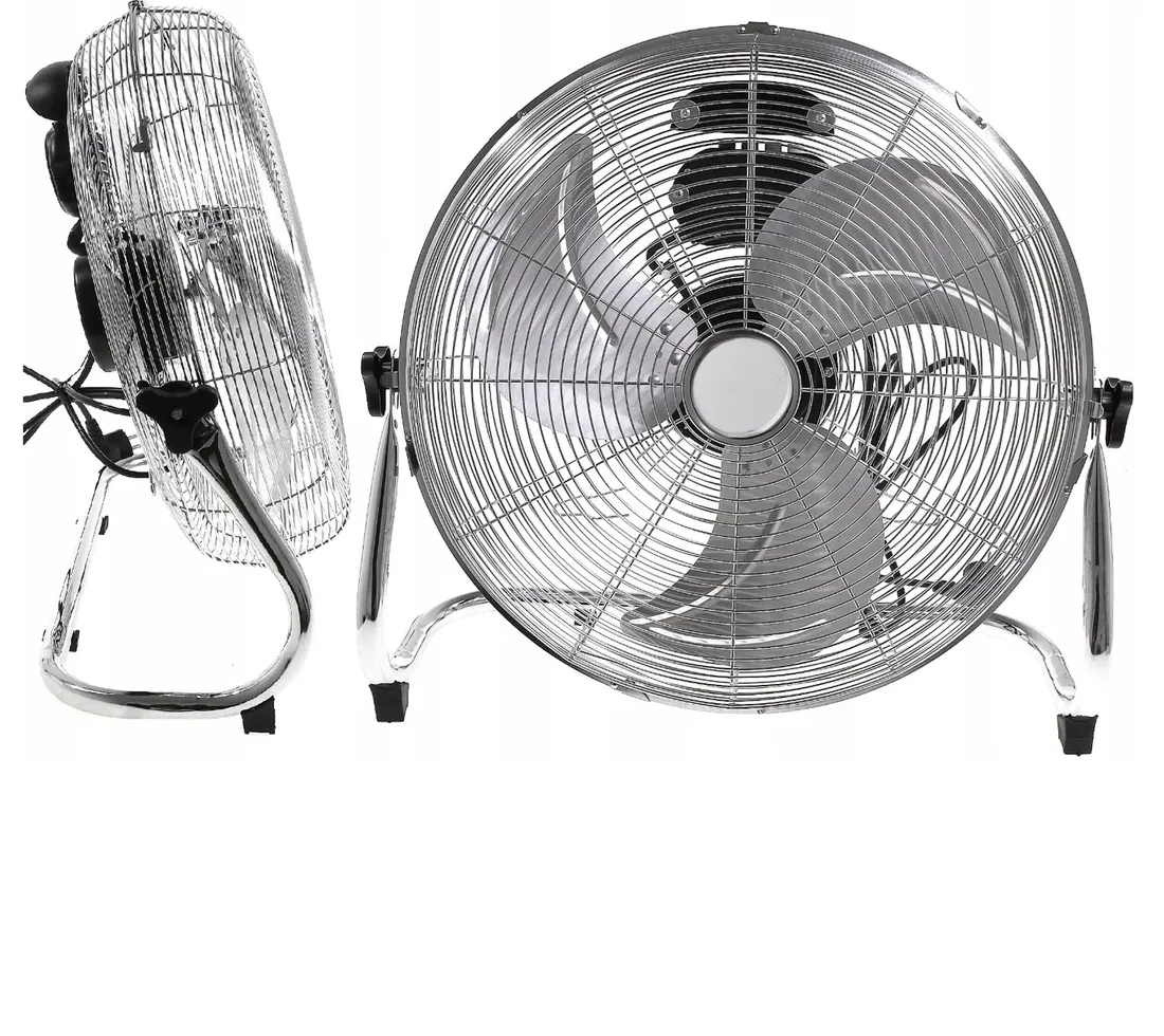 Wentylator Wiatrak Podłogowy Metalowy XXL 45CM 100W