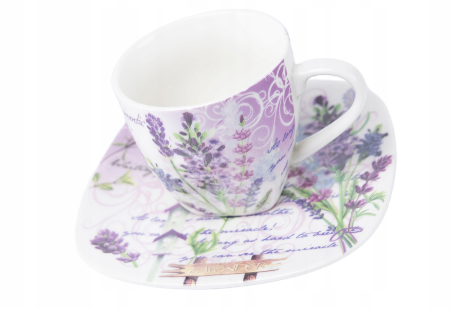 Zestaw kawowy 2 filiżanki do kawy lawenda prezent Kod producenta 388-8044