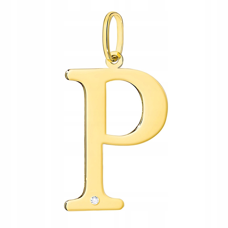 Zlatý Přívěsek 585 Písmenko P s Briliantem 0,005 ct