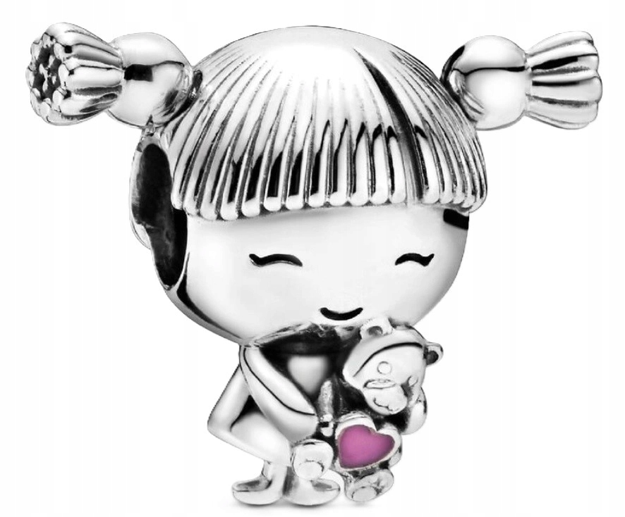 Přívěsek Pandora Dívka S Copánky Stříbrný 798016EN160