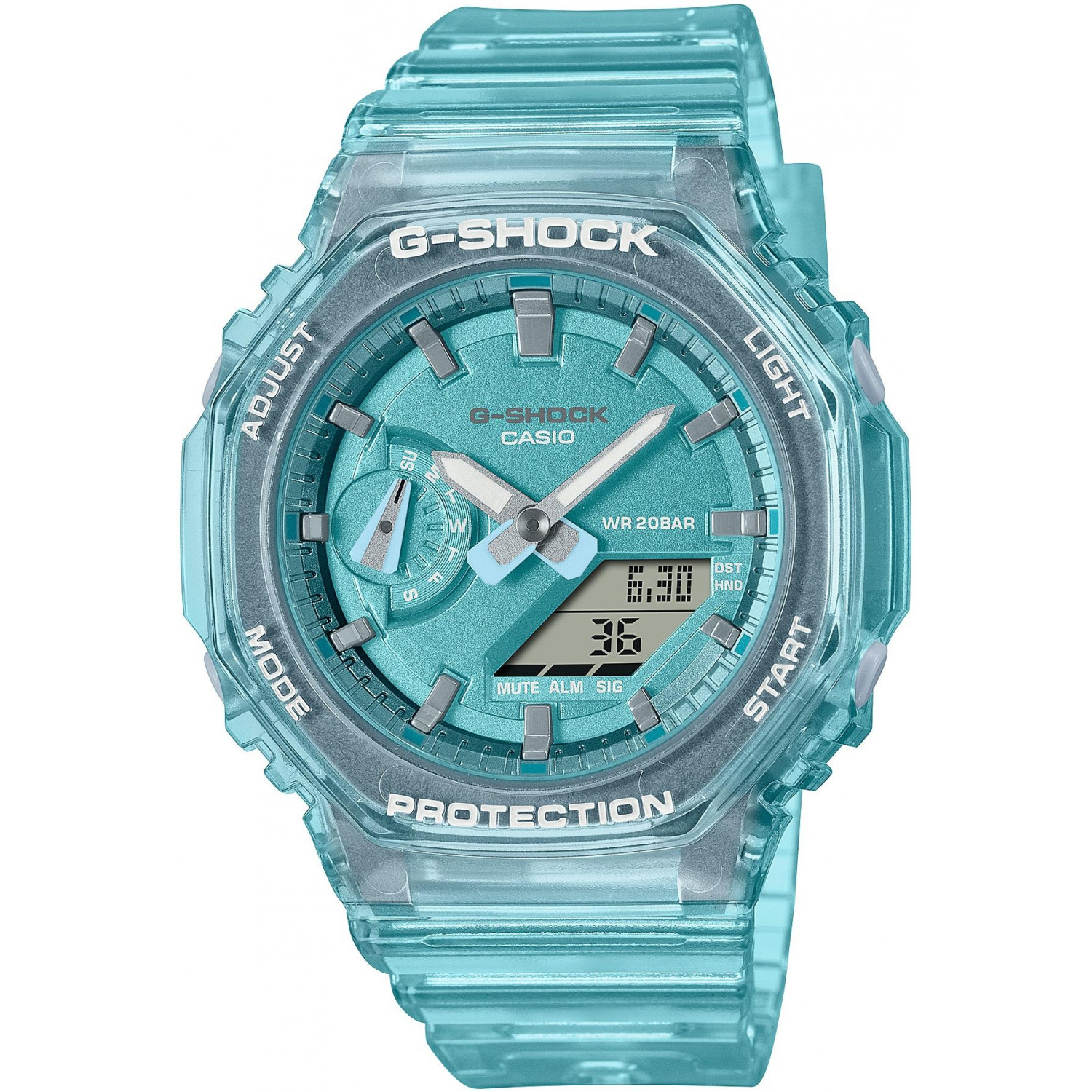 Hodinky Casio G-Shock GMA-S2100SK-2AER modrý řemínek