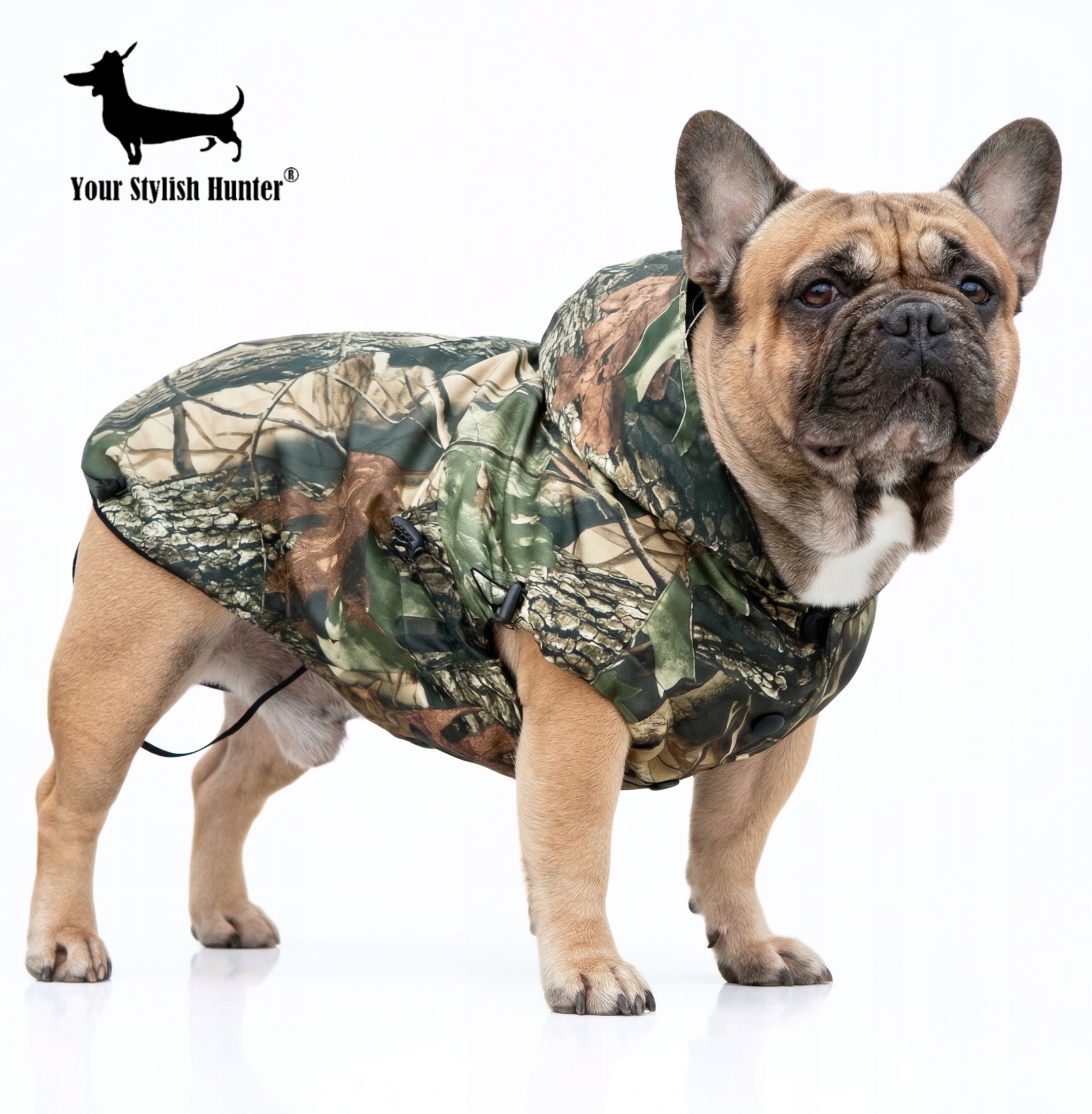 Voděodolná bunda s fleecem, teplý kabát pro psa, francouzského buldočka, XL