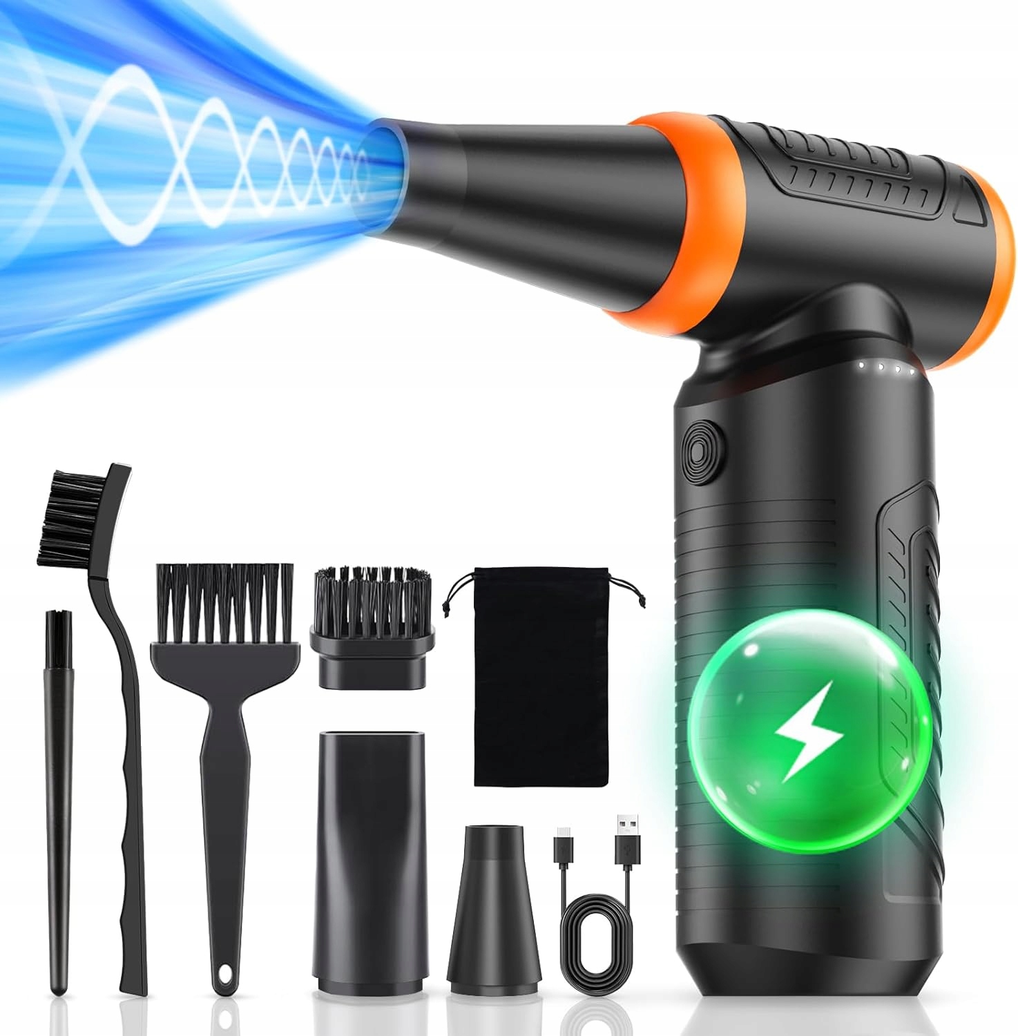 ELEKTRYCZNA DMUCHAWA 3 BIEGOWA LED 120000 RPM SPRĘŻONE POWIETRZE JOYGEEK