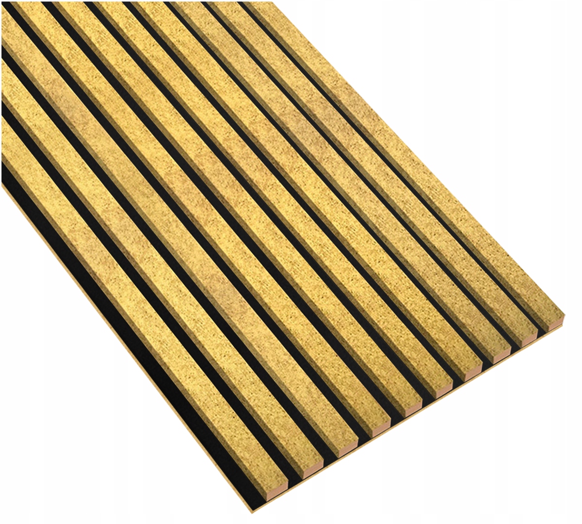 Nástěnné lamely na desce 55 x 275 cm 3D Zlaté se strukturou