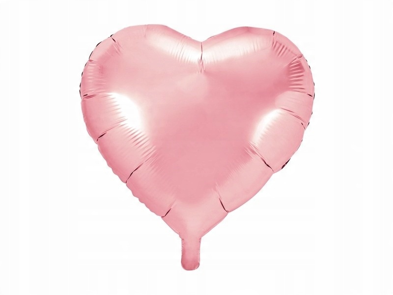 

Balon foliowy metaliczny 45cm serce jasno różowy