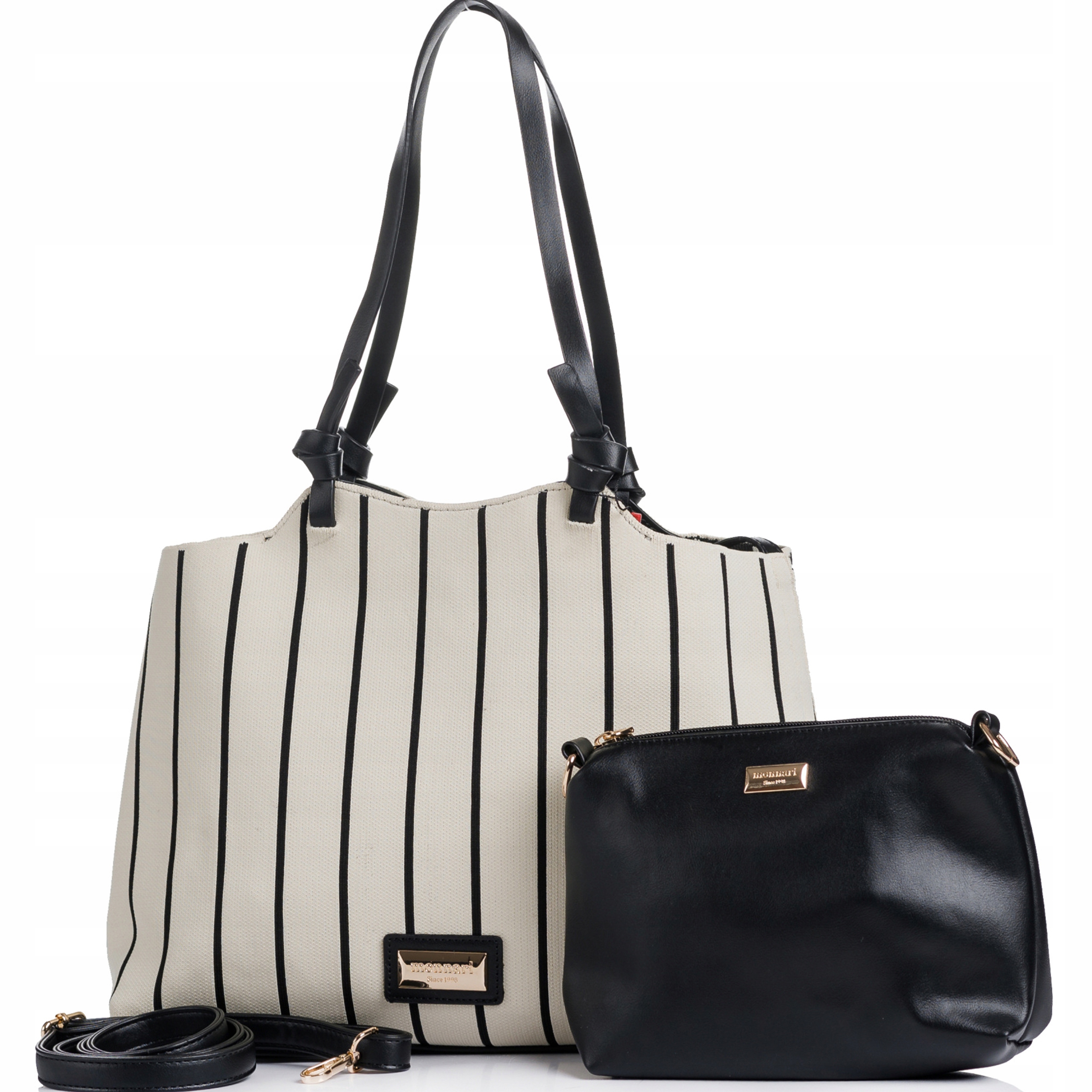 Monnari Torebka na ramię Shopper Listonoszka Model 2w1 Kolekcja Premium