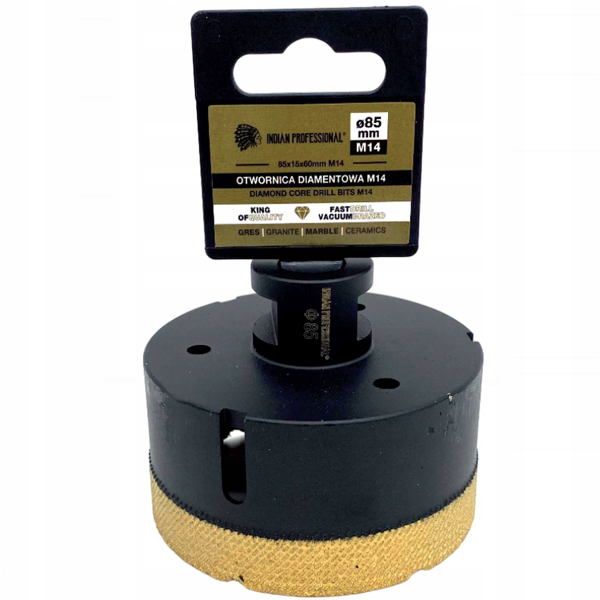 INDIAN PROFESSIONAL Otwornica diamentowa koronka do gresu, płytek 85mm