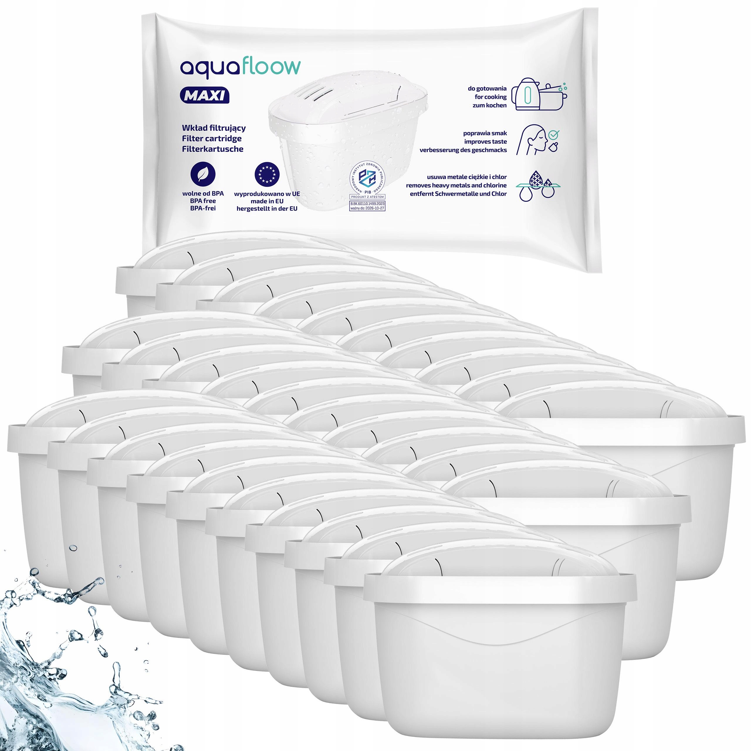 30x Filtr do dzbanek Brita Marella XL Elemaris Style wkłady Aquafloow