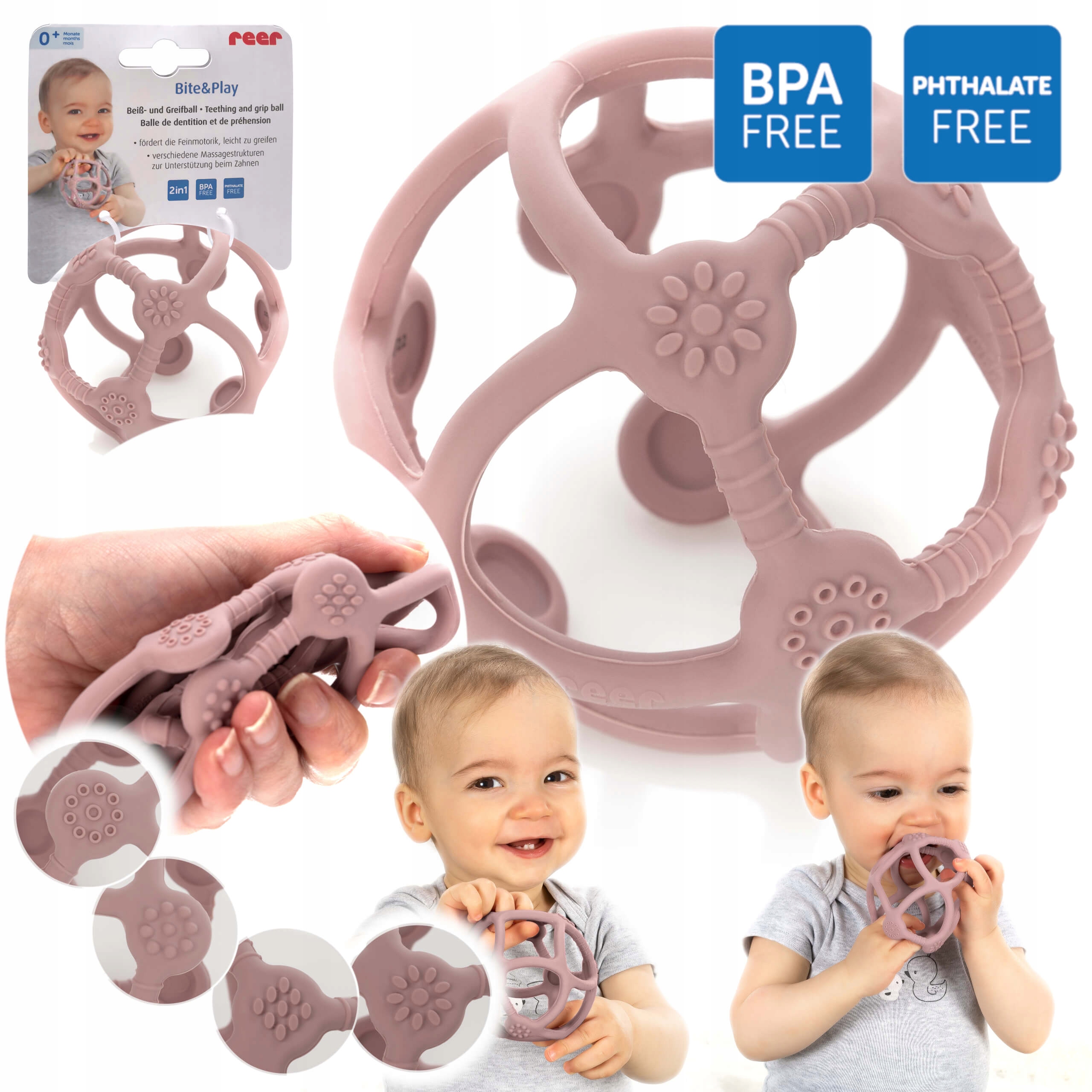 

Gryzak ząbkowanie piłka sensoryczna Bpa free Reer