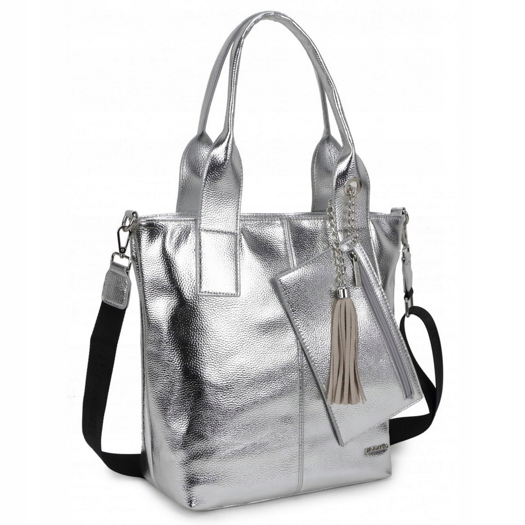 

Luigisanto torebka eko skórzana shopper Srebrna