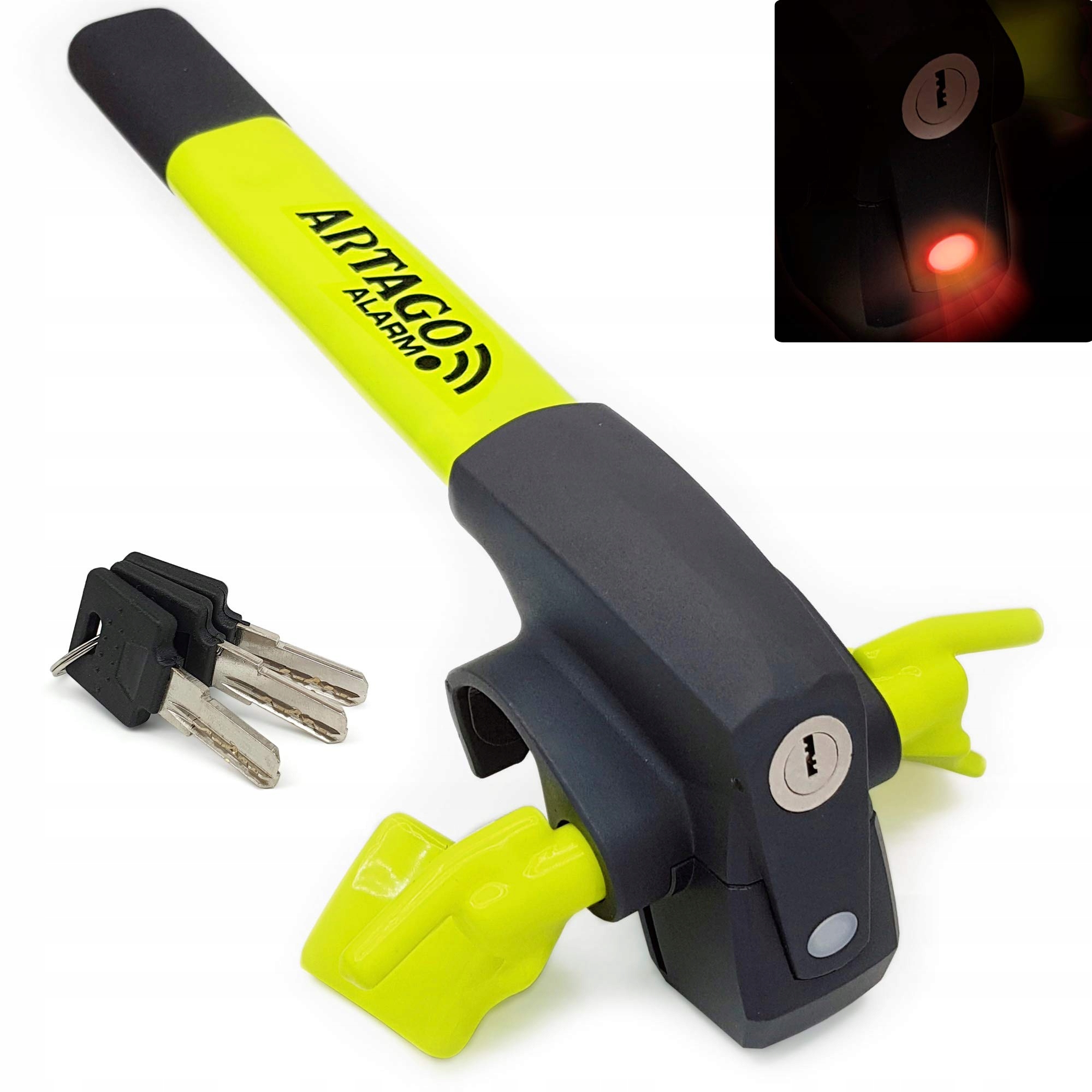 Blokada Kierownicy 2w1 z Inteligentnym Alarmem