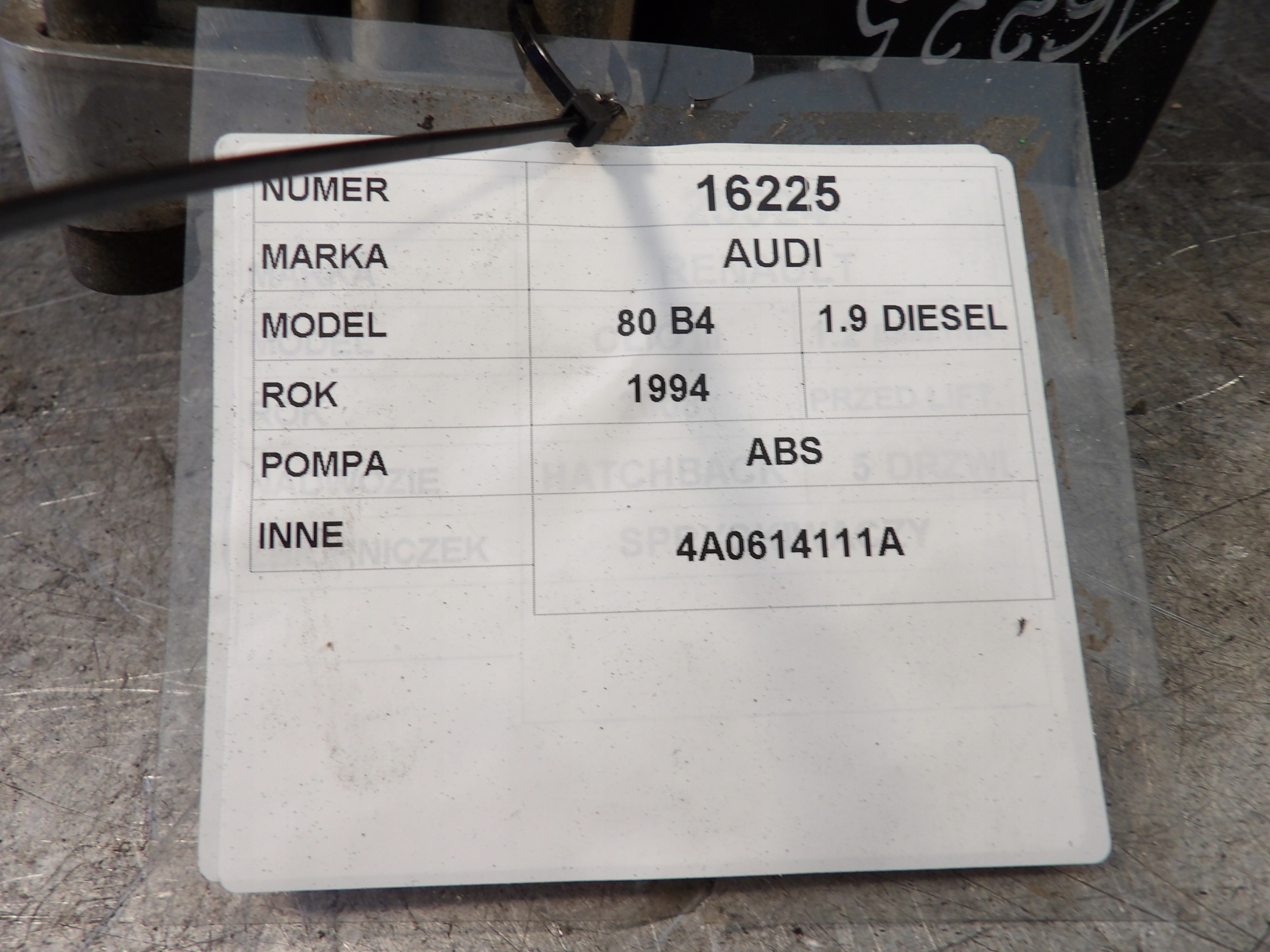 Audi 80 B4 pumpa ABS 0265201049 4A0614111A