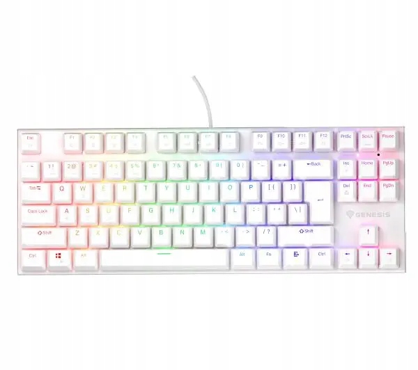 Klawiatura mechaniczna Genesis Thor 303 Tkl Hot Swap Outemu Brown Biała